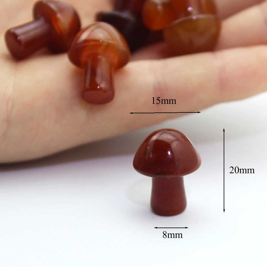 Carnelian Crystal Mushrooms For Sale | Green Witch Creations