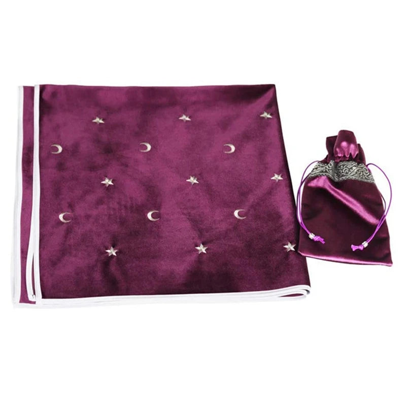 Velvet Star & Moon Tarot Tablecloth & Bag Set For Sale Online | Green Witch Creations