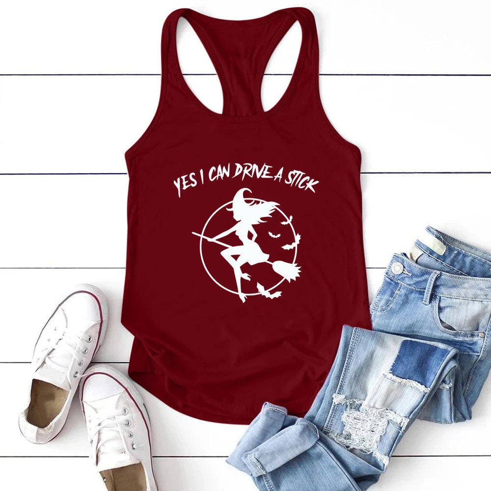 Yes I Can Drive A Stick Tank Top For Sale Online | Green Witch Creations