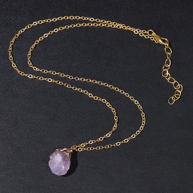Amethyst Gold Necklaces For Sale | Green Witch Creations