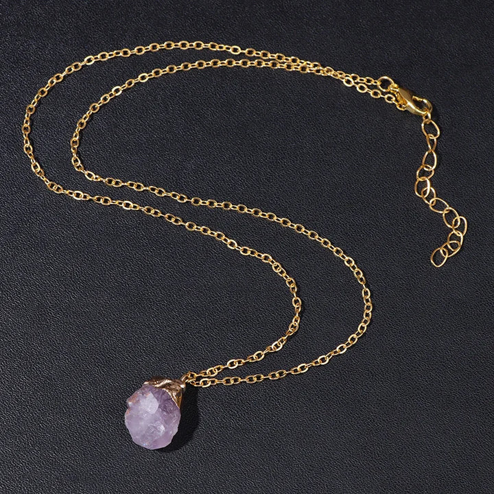 Amethyst Gold Necklaces For Sale | Green Witch Creations