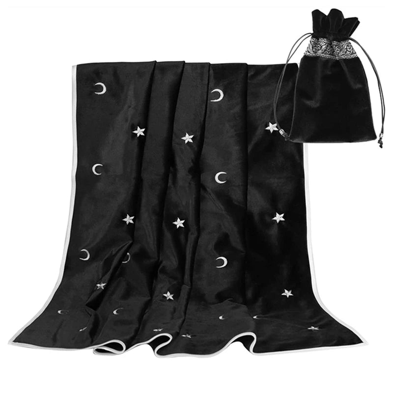 Velvet Star & Moon Tarot Tablecloth & Bag Set For Sale Online | Green Witch Creations