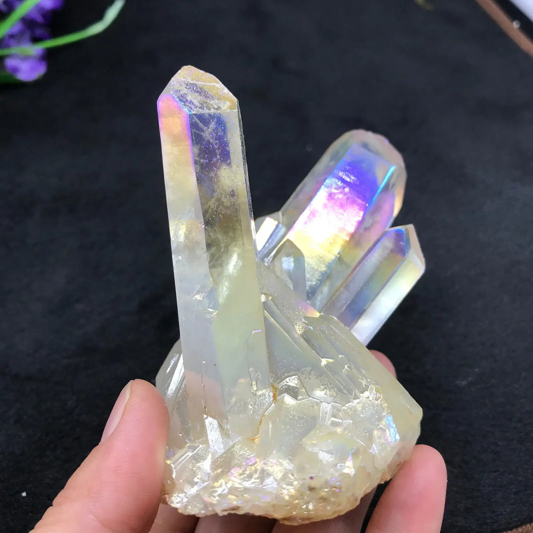 White Rainbow Angel Aura Quartz Crystal For Sale Online