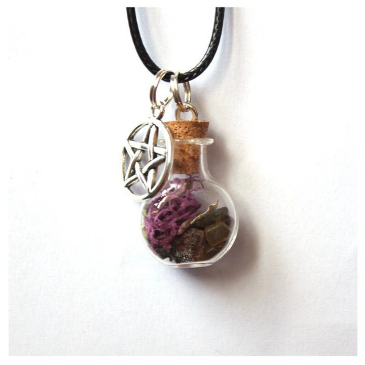 Witch Herb Protection Bottle Necklace | Green Witch Creations