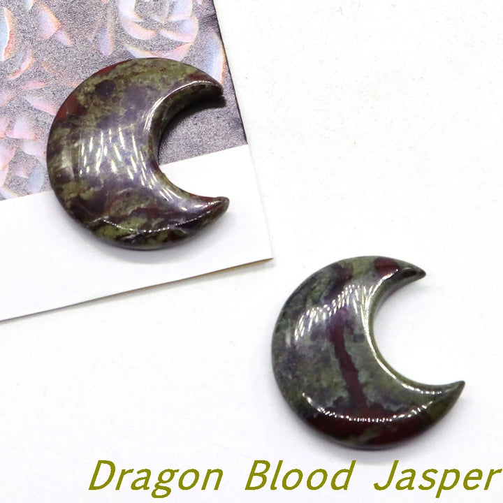 Dragon Blood Jasper Crystal Moons | Green Witch Creations