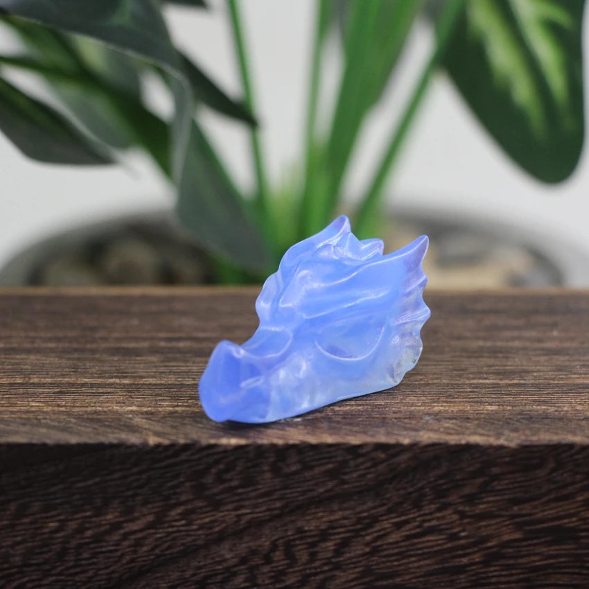 Opalite Crystal Dragon Heads | Green Witch Creations