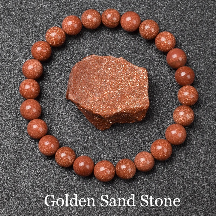 Red Sandstone 8mm Crystal Stone Bead Bracelets | Green Witch Creations