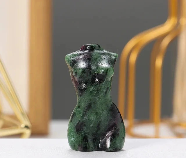 Ruby Zoisite Crystal Female Body Figurines | Green Witch Creations