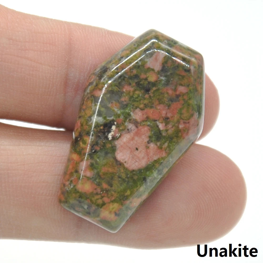 Unakite Crystal Stone Coffins | Green Witch Creations