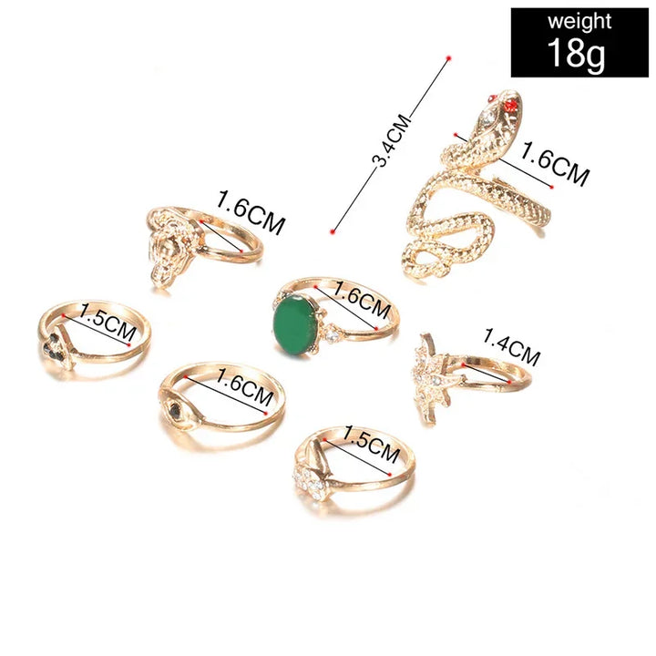 Bohemian Gypsy Witch Fashion Trendy Ring Sets | Green Witch Creations