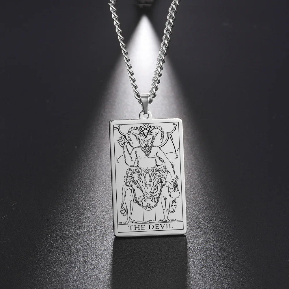 The Devil Tarot Card Necklaces | Green Witch Creations