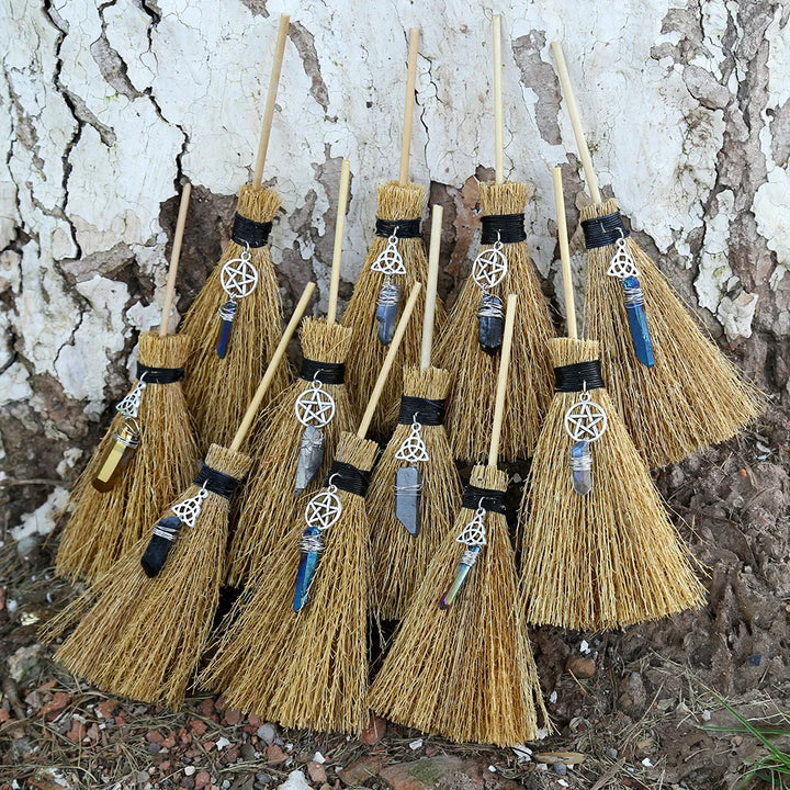 Mini Crystal Charm Brooms | Green Witch Creations