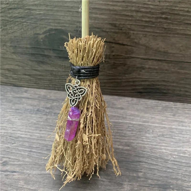 Mini Crystal Charm Broom For Sale | Green Witch Creations