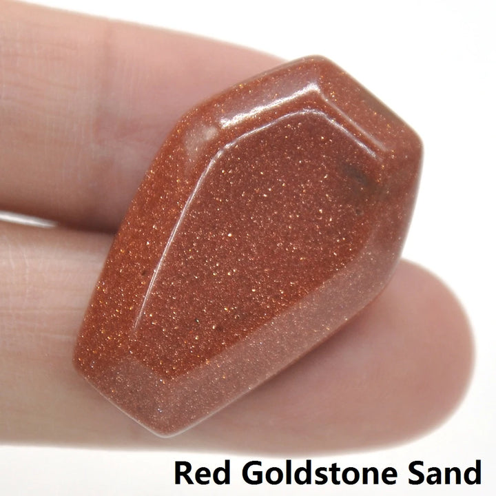 Red Goldstone Sandstone Crystal Stone Coffins | Green Witch Creations