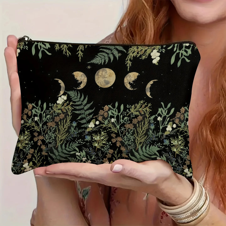Green Witch Moon Phase Makeup Bag