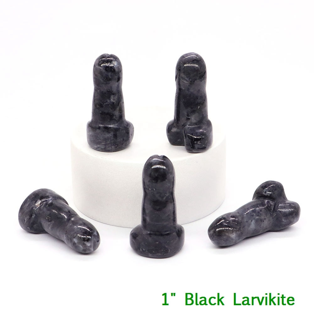 Black Larvikite Crystal Penis