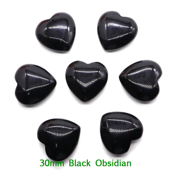 Black Obsidian Heart Shaped Crystals For Sale