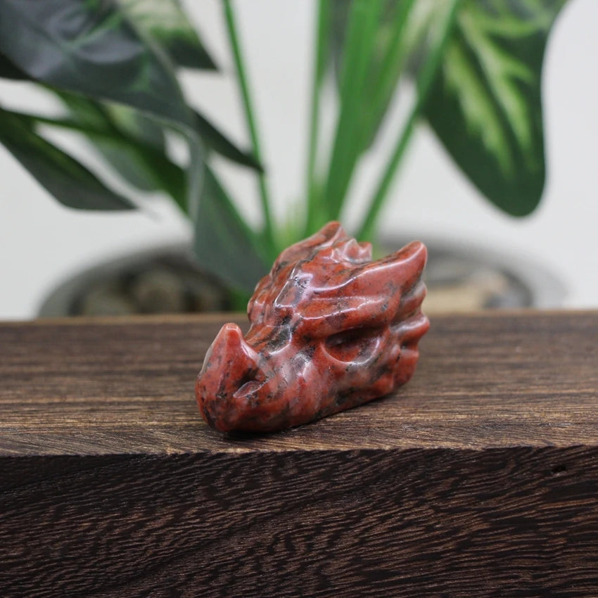 Red Jasper Crystal Dragon Heads | Green Witch Creations