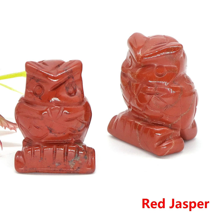 Red Jasper Owl Crystal Figurine Statue | Green Witch Creations