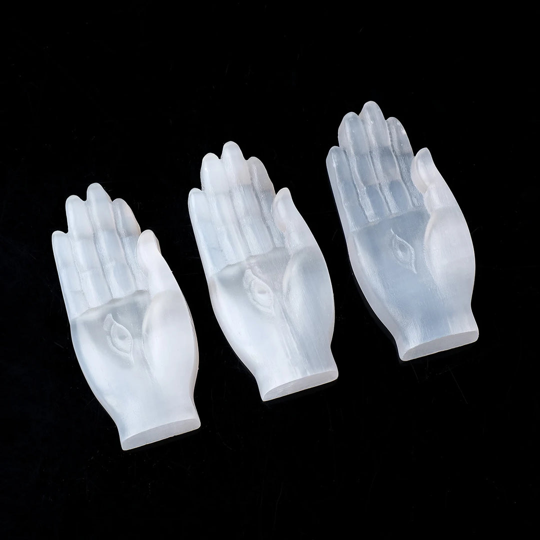 Selenite Crystal Palmistry Hand | Green Witch Creations