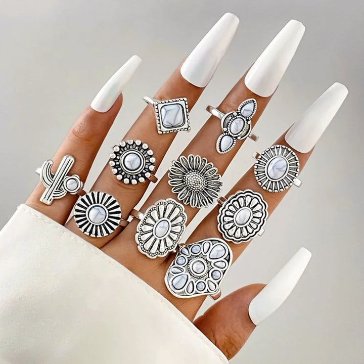 Bohemian Gypsy Witchy Trendy Fashion Cute Ring Sets | Green Witch Creations