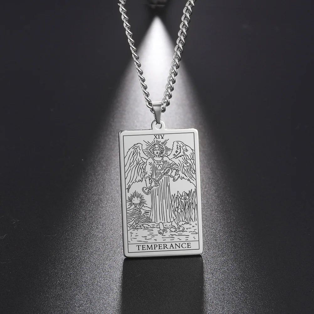 Temperance Tarot Card Necklaces | Green Witch Creations