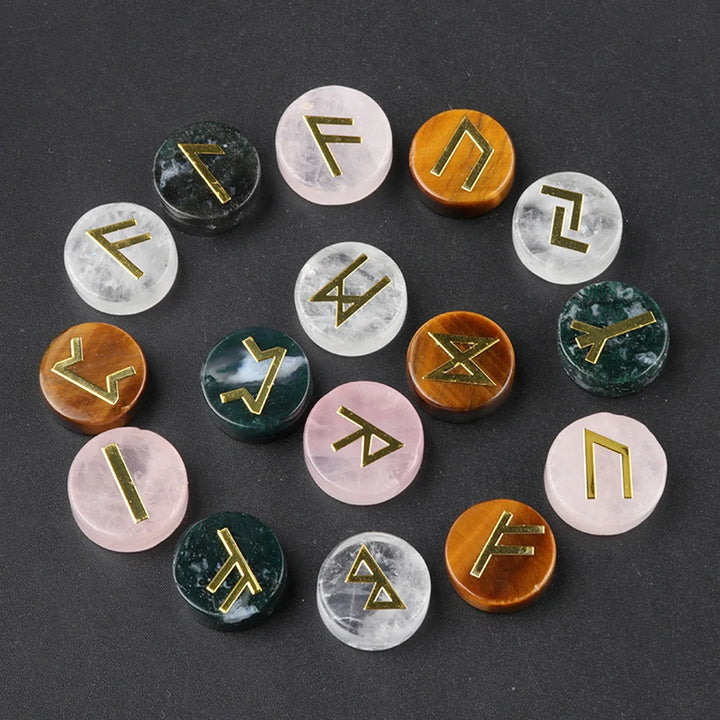 Round Crystal Rune Symbol Sets