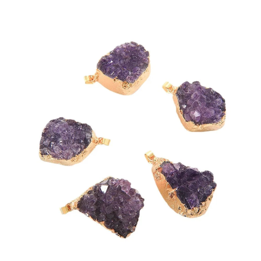 Amethyst Druzy Crystal Necklace | Green Witch Creations