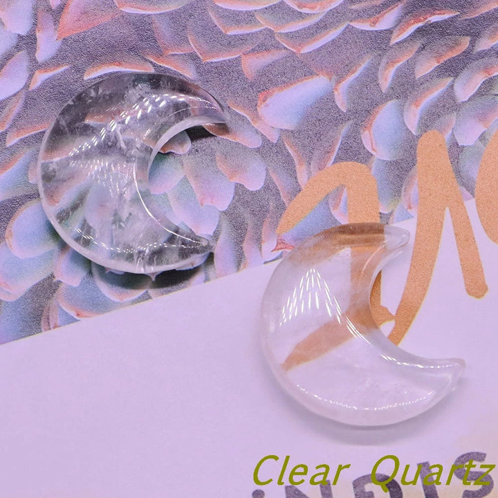 Clear Quartz Crystal Moons | Green Witch Creations