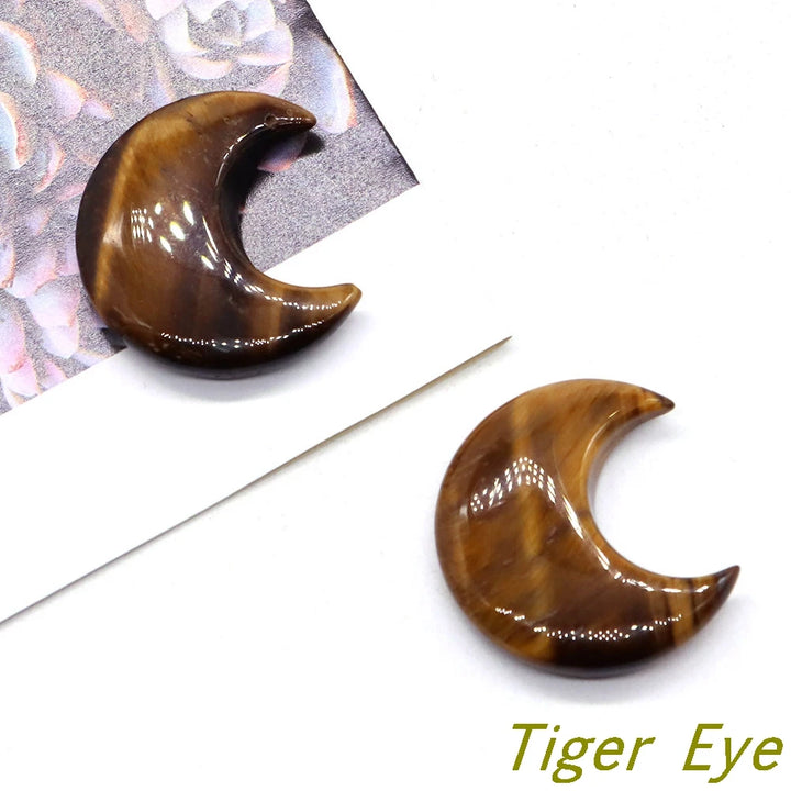 Tiger Eye Crystal Moons | Green Witch Creations