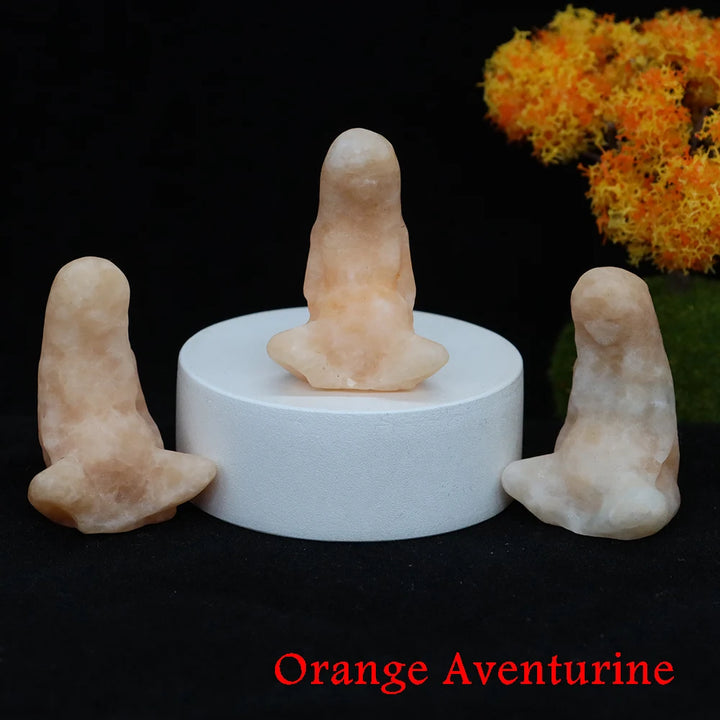 Orange Aventurine Crystal Goddess Mother Earth Figurines | Green Witch Creations