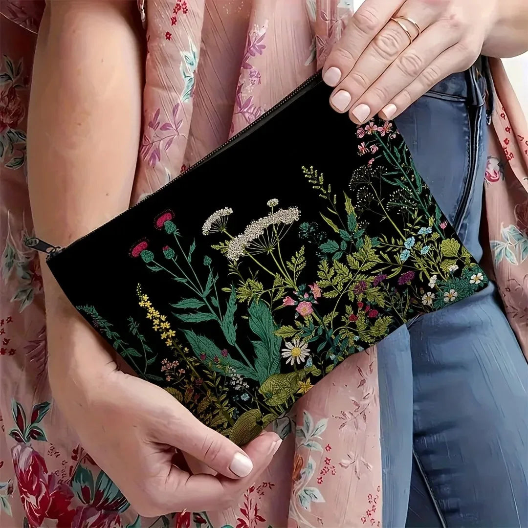 Green Witch Moon Phase Makeup Bag