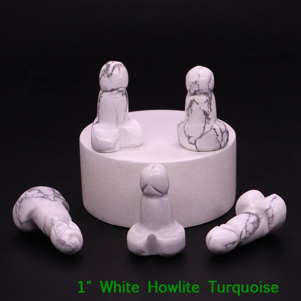 White Howlite Crystal Penis