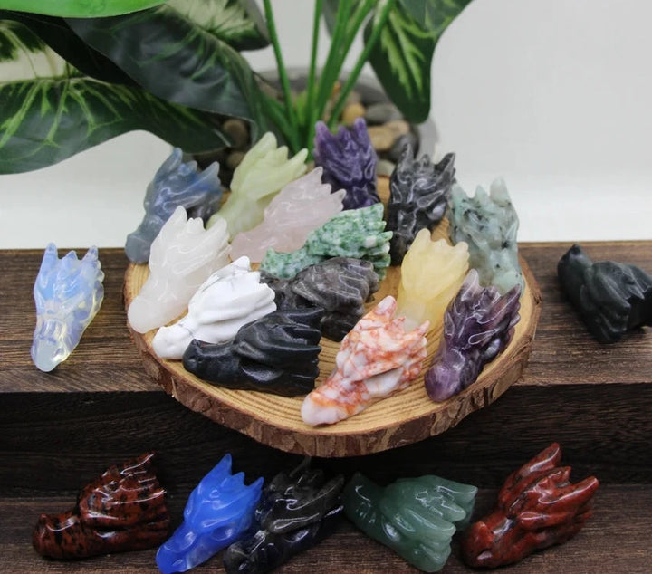 Crystal Dragon Heads | Green Witch Creations