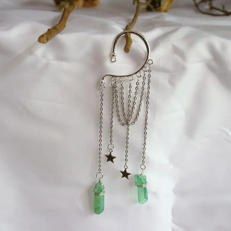 Crystal Chain Ear Cuffs  | Green Witch Creations