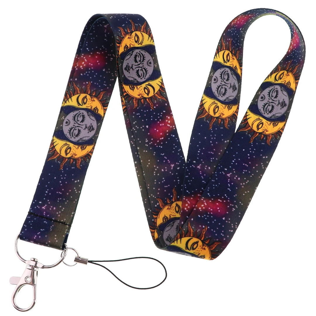 Sun Moon Witchy Lanyard Key Rings | Green Witch Creations