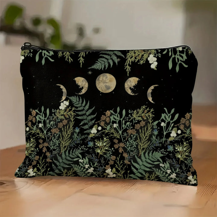 Green Witch Moon Phase Makeup Bag