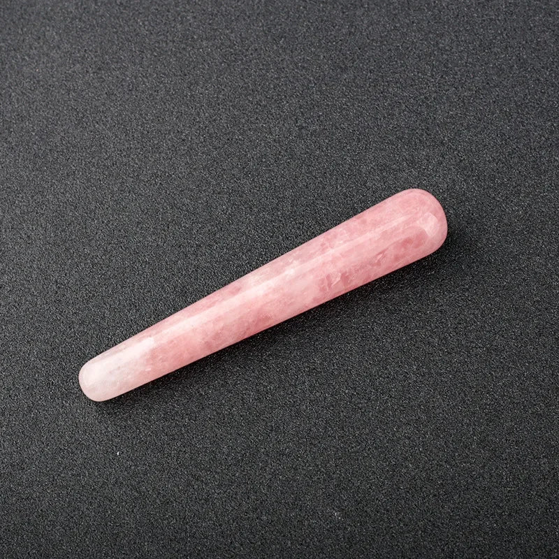 Rose Quart Crystal Massage Wand Stick