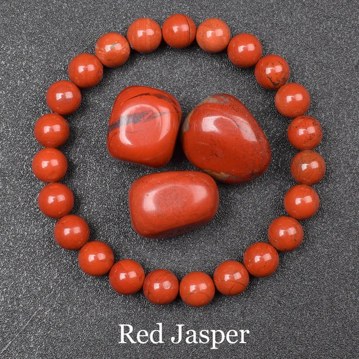 Red Jasper 8mm Crystal Stone Bead Bracelets | Green Witch Creations