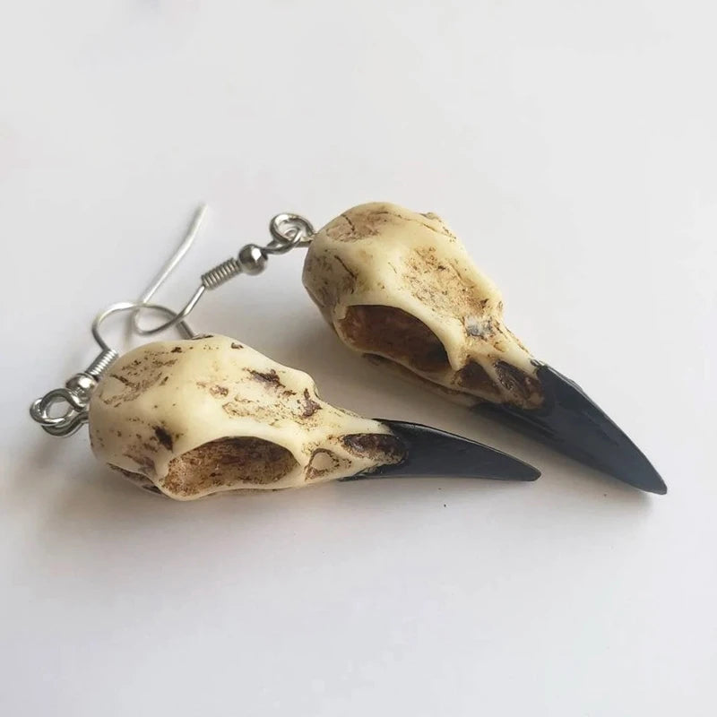 Raven Skull Earrings For Sale Online | Green Witch Creations