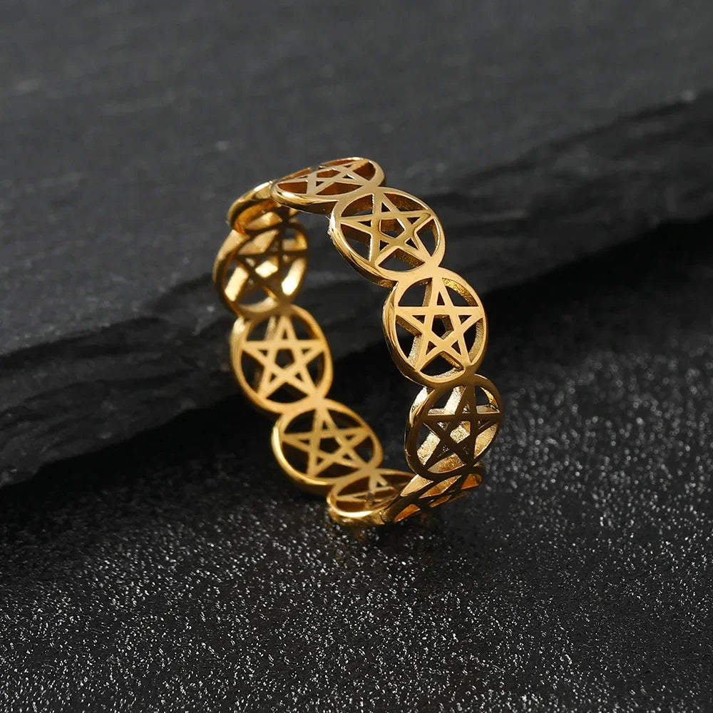 Pentacle Band Ring | Green Witch Creations