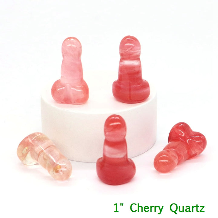 Cherry Quartz Crystal Penis