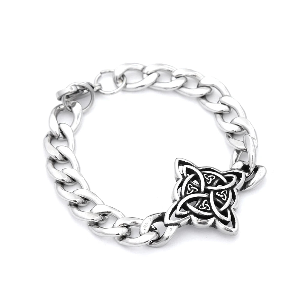 Men's Stainless Steel Nordic Viking Celtic Knot Bracelets For Sale | Green Witch Creations