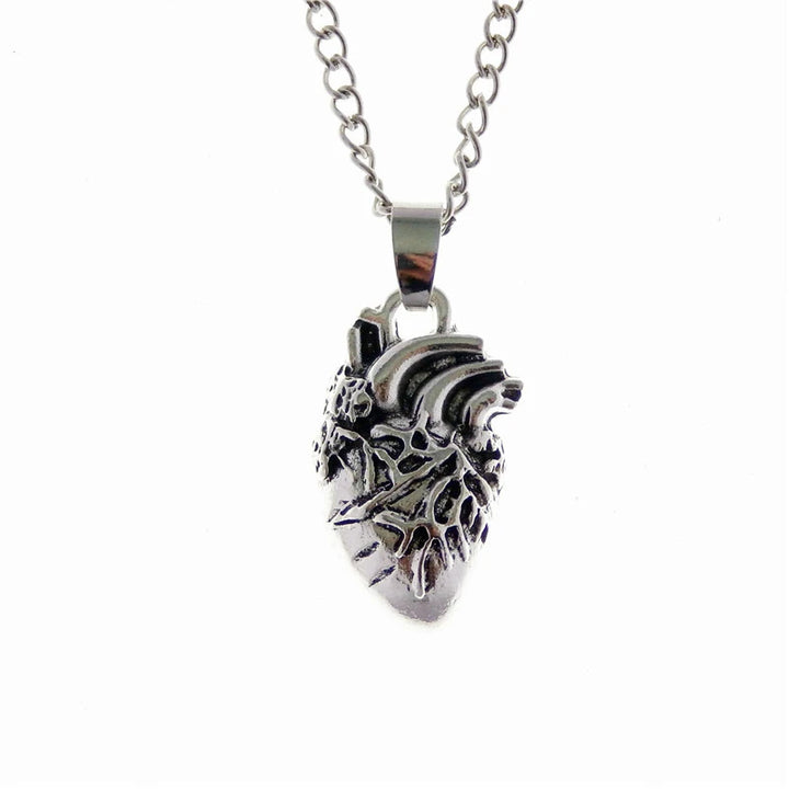 Gothic Heart Silver Necklace For Sale Online | Green Witch Creations