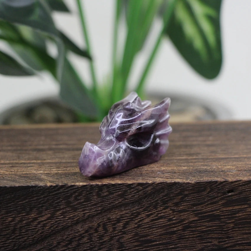 Amethyst Crystal Dragon Heads | Green Witch Creations