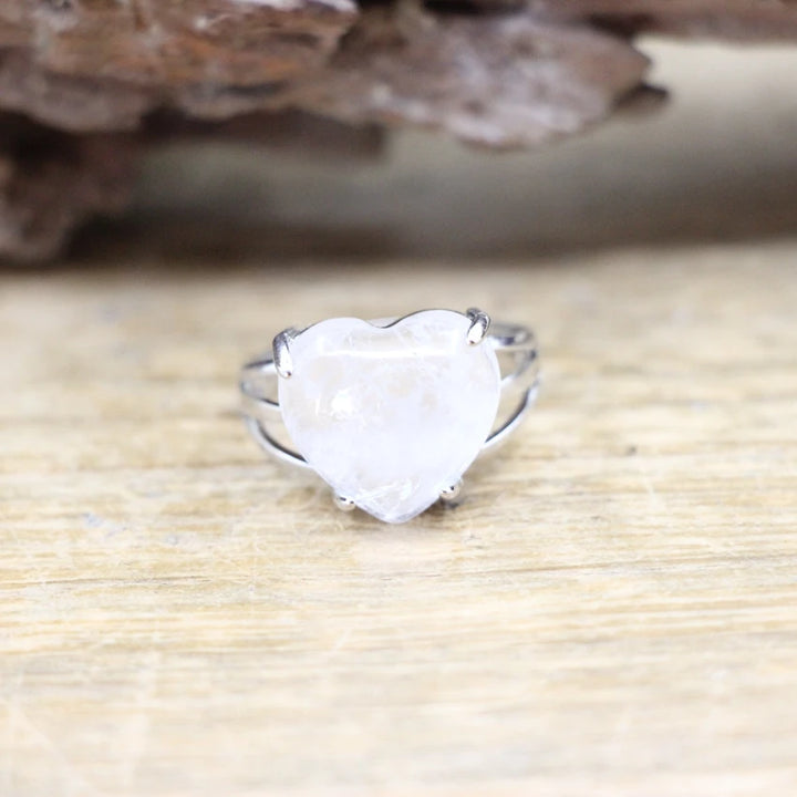 Assorted Stone Heart Rings For Sale Online | Green Witch Creations