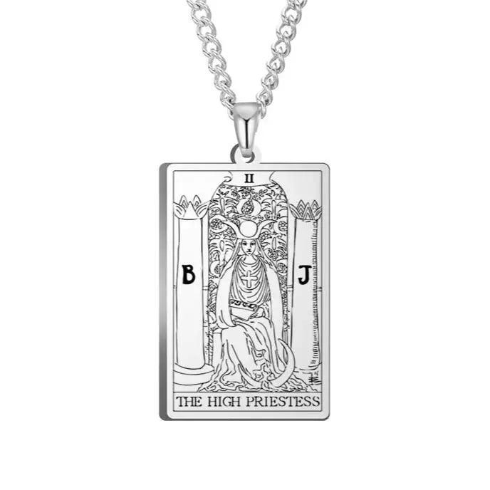 The High Priestess Tarot Card Necklaces | Green Witch Creations