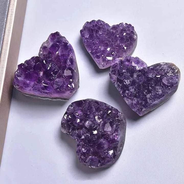 Amethyst Druzy Crystal Hearts | Green Witch Creations