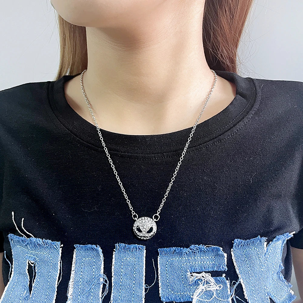 The Nightmare Before Christmas Jewelry Jack Skellington Necklace, Ring, & Earrings For Sale | Green Witch Creatiions