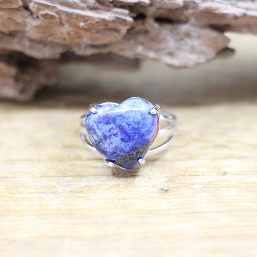 Assorted Stone Heart Rings For Sale Online | Green Witch Creations